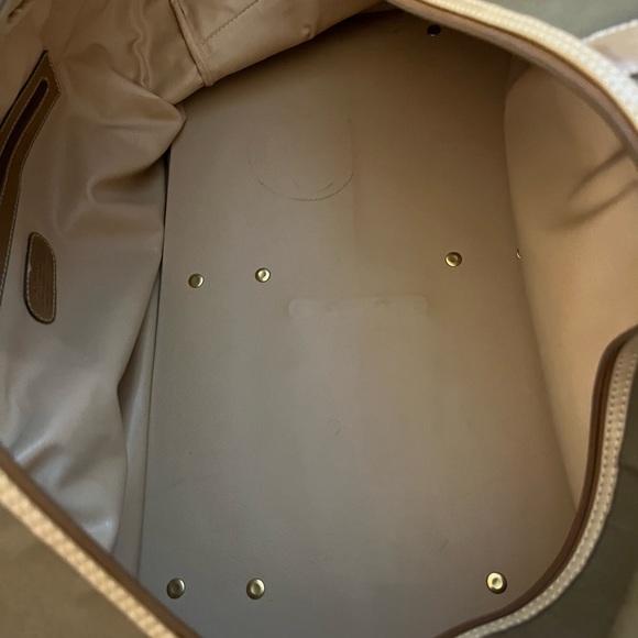 Tramontano Napoli Italian Leather Large Roller Duffel Bag Brown/Tan - Picture 5 of 16